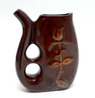 Бюветница Кружка Поильник для минеральной воды керамика высота 11 см (сост. на фото)