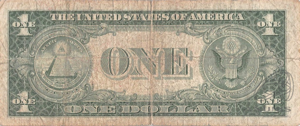 (1935e) Банкнота США 1935 год 1 доллар &quot;Джордж Вашингтон&quot;   F