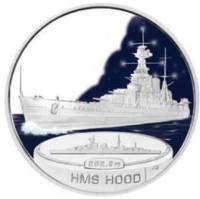 (№2007km64) Монета Тувалу 2007 год 1 Dollar (Британский Королевский флот HMS усилитель Линейный крей