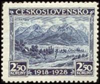 (1928-86) Марка Чехословакия "Высокие Татры"    10-летие республики III Θ