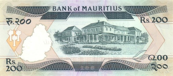 () Банкнота Маврикий 1989 год 200  &quot;&quot;   UNC