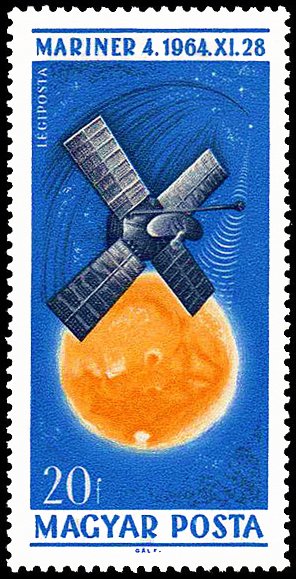 (1965-103) Марка Венгрия "Маринер-4"    Успехи в освоении космоса II &Theta;