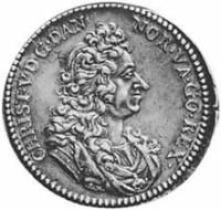 (№1699km449) Монета Дания 1699 год 3 Kroner (Смерть король Кристиан V - присоединение Фредерик IV в)