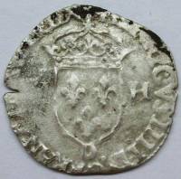 (№1595) Монета Франция 1595 год 1 Douzain (douzain ОКС 2 ч)