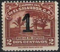 (№1938-549) Марка Сальвадор 1938 год "Уорф в Cutuco", Гашеная