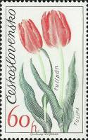 1973-031  Марка Чехословакия Тюльпан   Выставка цветов III Θ