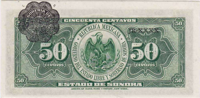 () Банкнота Мексика 1915 год   &quot;&quot;   UNC