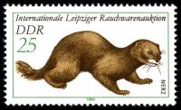 (1982-015) Марка Германия (ГДР) "Европейская норка"    Меховая ярмарка III Θ
