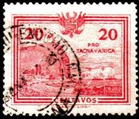 (№1927-12) Марка Перу 1927 год "Вопросы плебисцита про Такна и Арика", Гашеная