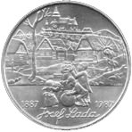 () Монета Чехословакия 1987 год 500  ""   Биметалл (Серебро - Ниобиум)  UNC