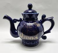 Чайник Новгород кобальт позолота возрождение  (сост. на фото)