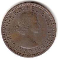 (1956) Монета Великобритания 1956 год 1 фартинг "Крапивник"  Бронза  XF