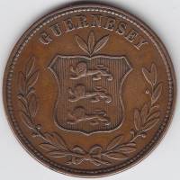() Монета Остров Гернси 1864 год   ""     VF