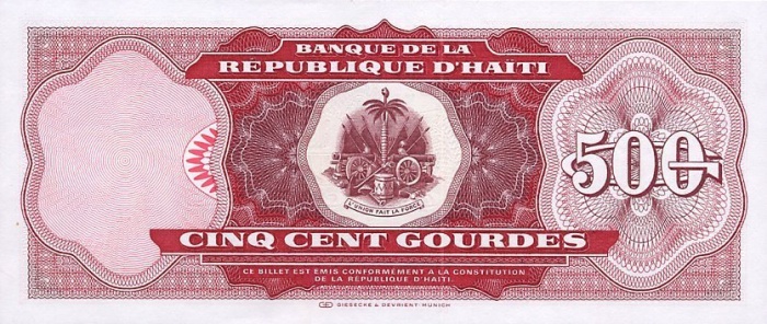  Банкнота Гаити 1993 год 500     UNC