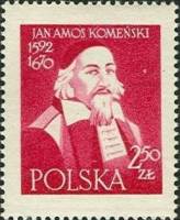 (1957-050) Марка Польша "Ян Коменский"   300 лет изданию книги 'Opera didactica omnia' II Θ
