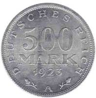 () Монета Германия (Веймар) 1922 год   ""   Серебрение  XF
