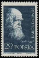 (1959-046) Марка Польша "Ч. Дарвин"   Великие ученые II Θ