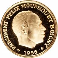 (№1966km3) Монета Кот-д’Ивуар (Берег Слоновой Кости) 1966 год 25 CFA Francs
