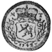 (№1741km1671) Монета Австрия 1741 год frac12; Kreuzer
