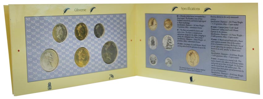 (1990, 6м) Набор монет Новая Зеландия 1990 год    UNC