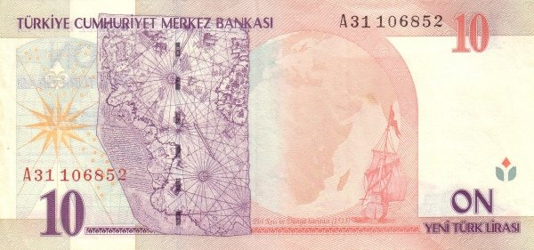 (2005) Банкнота Турция 2005 год 10 новых лир &quot;Мустафа Кемаль Ататюрк&quot;   UNC