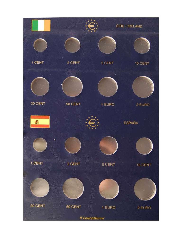 Альбом Оптима Euro-Classic, без футляра, с листами для монет Euro Том 1, Leuchtturm