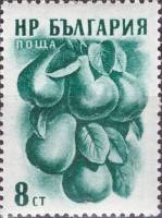 (1956-005) Марка Болгария "Груши"   Фрукты (1) II Θ