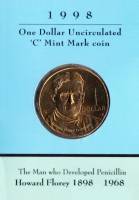 (1998) Монета Австралия 1998 год 1 доллар "Хоуард Уолтер Флори"  Бронза  Буклет