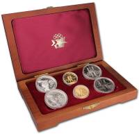 (1983-84, 6 м., 3 unc + 3 proof) Набор США 1983-1984 год  Олимпиада в Лос-Анджелесе  UNC+PROOF