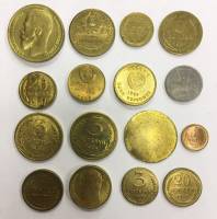 Набор копий редких монет Царской России и СССР, 17 шт.