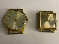 Часы наручные механические Ракета золотые Au, 2шт в наборе