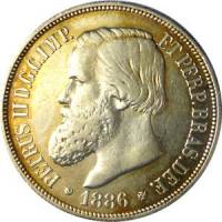 (№1876km481) Монета Бразилия 1876 год 1,000 Reacute;is