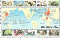 (№1991-24) Блок марок США 1991 год "События Второй мировой войны 1941", Гашеный