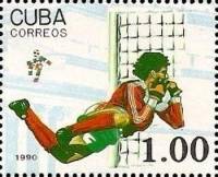(№3362) Марка Куба 1990 год "Играть Сцены", Гашеная