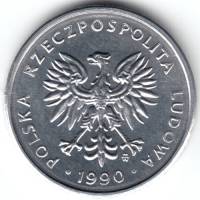 () Монета Польша 1989 год 2  ""   Алюминий  UNC