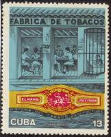 (1970-050) Марка Куба "Табачная фабрика"    Табачная промышленность III Θ