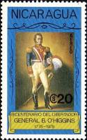 (№1979-2073) Марка Никарагуа 1979 год "Генерал Бернардо OrsquoHiggins 17781842", Гашеная