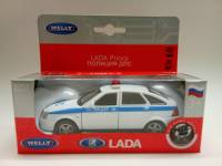 Модель авто 1:43 LADA Priora Полиция ДПС Welly в коробке