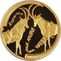 (№2000km259) Монета Южная Африка 2000 год frac14; Ounce (Натура - Соболиные Антилопы)