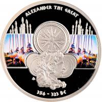(2011) Монета Остров Ниуэ 2011 год 1 доллар "Александр Великий"  Серебро Ag 925  PROOF