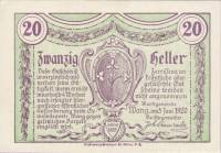 (№1920) Банкнота Австрия 1920 год "20 Heller"