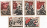 1938-09 11-15 Серия Набор марок 6 шт СССР  20 лет Красной Армии и ВМФ II O
