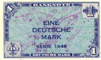 1948 Банкнота Германия ФРГ 1 марка    XF