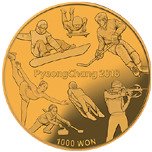 () Монета Южная Корея 2016 год 1000 вон ""  Медно-Алюминиево-Цинковый сплав  PROOF
