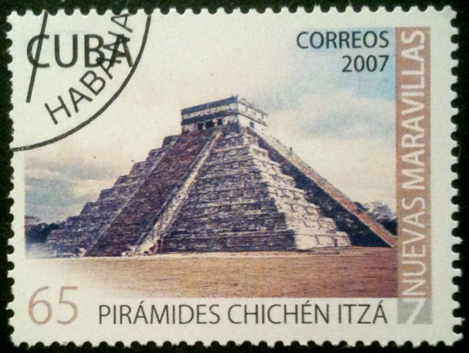 (№4963) Марка Куба 2007 год &quot;Руины Чичен-Ица Мексика&quot;, Гашеная
