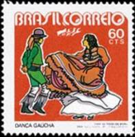 (№1972-1329) Марка Бразилия 1972 год "Бразильского фольклора", Гашеная