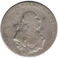 1791A Монета Германия (Пруссия) 1791 год 1 талер Фридрих Вильгельм II  Серебро Ag 520  VF
