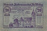 (№1920) Банкнота Австрия 1920 год "20 Heller"