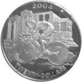 () Монета Либерия 2004 год 20  ""    AU