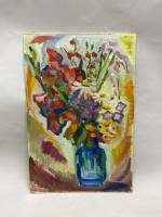 Картина интерьерная масло 30*35 см Летний букет 2003 г